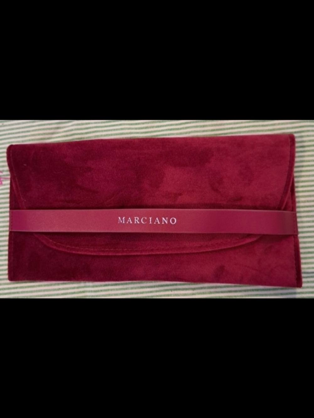 NWOT Marciano Maroon Burgundy Velvet Velour Sunglasses Sunnies Glasses Case